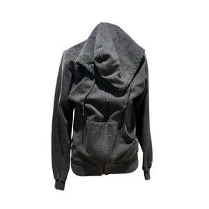 Champion Hoodie Womens Size S Dark Gray Full Zip Fleece Lined Pockets